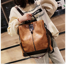 Load image into Gallery viewer, Rucksack Leather Women Backpack Bookbag Travel
