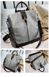 Rucksack Leather Women Backpack Bookbag Travel