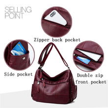 Load image into Gallery viewer, Women Leather Crossbody Bag