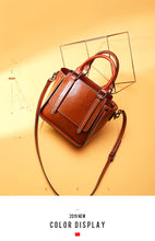 Load image into Gallery viewer, RETRO STYLE SOLID COLOR LEATHER LARGE CAPACITY TOTE BAG