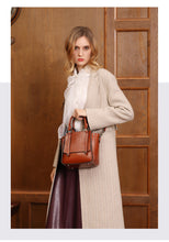 Load image into Gallery viewer, RETRO STYLE SOLID COLOR LEATHER LARGE CAPACITY TOTE BAG