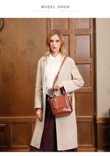 Load image into Gallery viewer, RETRO STYLE SOLID COLOR LEATHER LARGE CAPACITY TOTE BAG