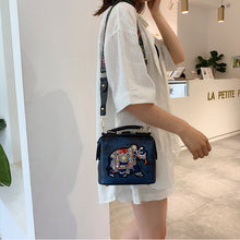 Load image into Gallery viewer, Elephant embroidered shoulder handbag