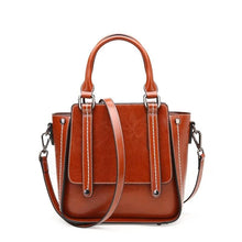 Load image into Gallery viewer, RETRO STYLE SOLID COLOR LEATHER LARGE CAPACITY TOTE BAG