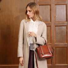 Load image into Gallery viewer, RETRO STYLE SOLID COLOR LEATHER LARGE CAPACITY TOTE BAG